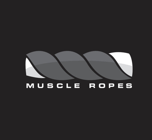 Black and White Muscle Ropes Logo