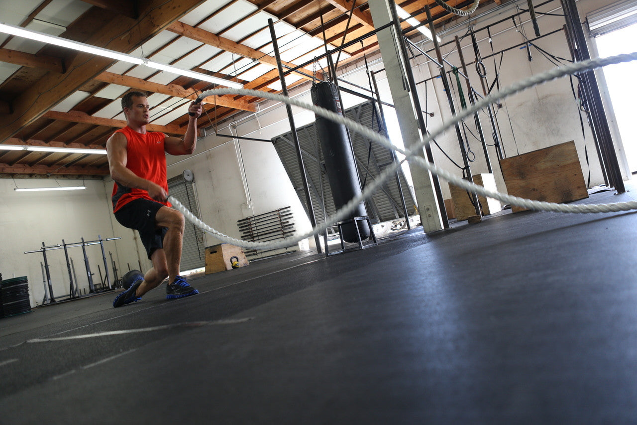 White Cyclone 1.5" Battle Rope By Muscle Ropes