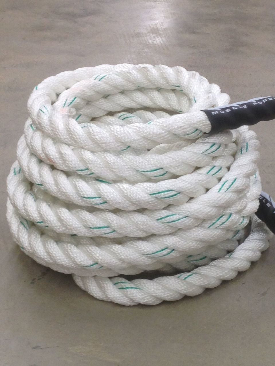 White Cyclone 1.5" Battle Rope By Muscle Ropes