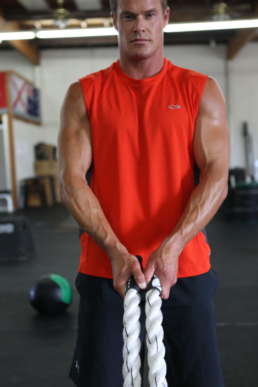 White Cyclone 1.5" Battle Rope By Muscle Ropes